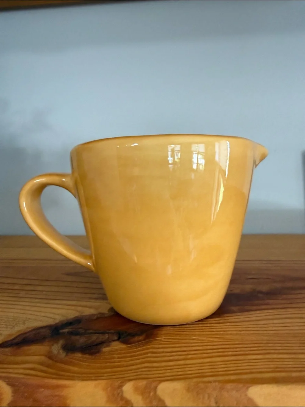 Pottery Barn Sausalito Yellow Stoneware Creamer Pitcher Mustard Glaze